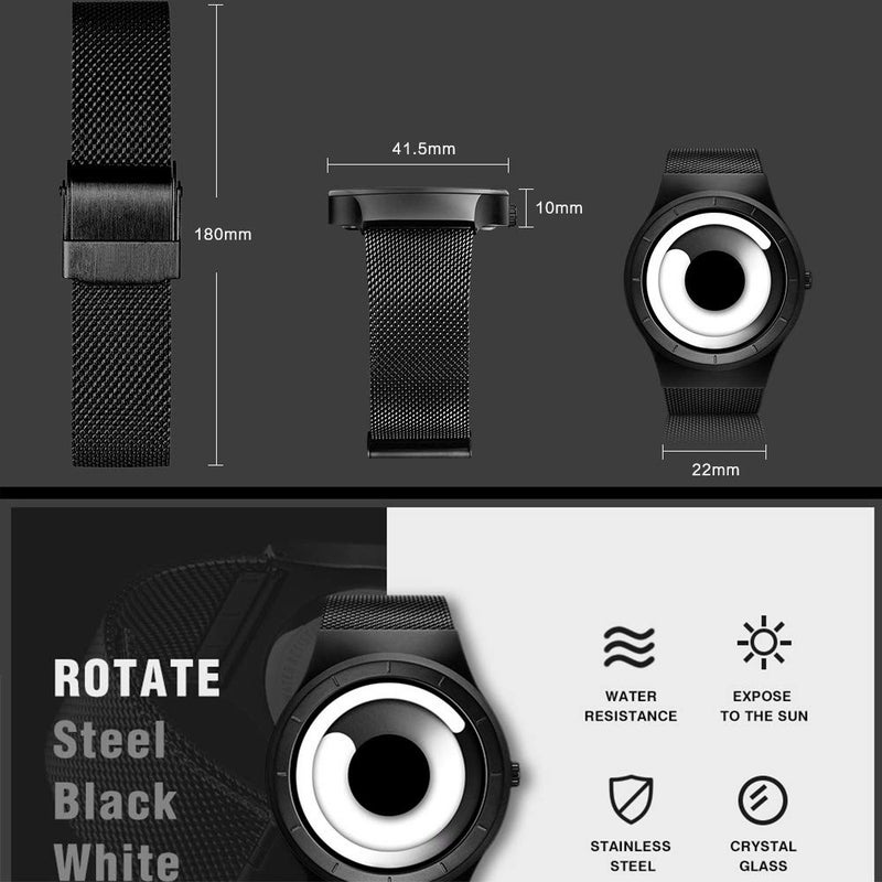 SINOBI Business Watches Men Fashion Creative Original Design Watch Men Steel Mesh Men's Watch Clock Relogio Masculino Unique Wristwatch(Black Purple) - Image 5